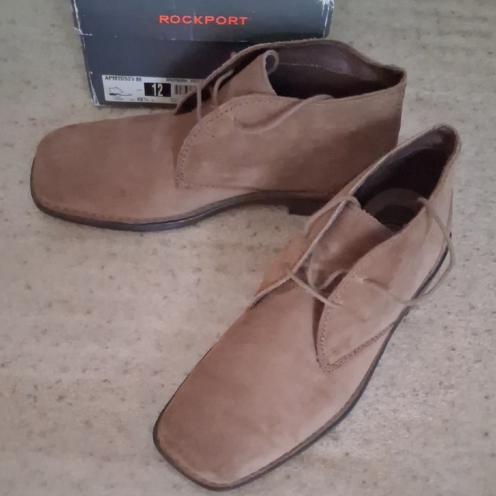Rockport Brown Suede Chukka Boots Ankle-Height